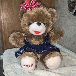 Brown Teddy Bear with Red Bow